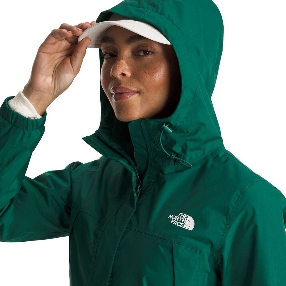The North Face Hooded Antora Rain Full Zip Parka Deep Nori Green XS - Picture 3 of 7